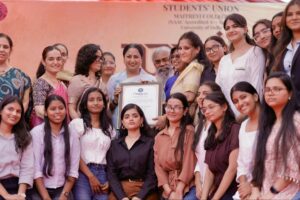 CM Rekha Gupta interacts with students at Maitreyi College